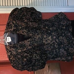 1980's Dynasty size 14 womens evening outfit. Velvet skirt and embossed jacket.